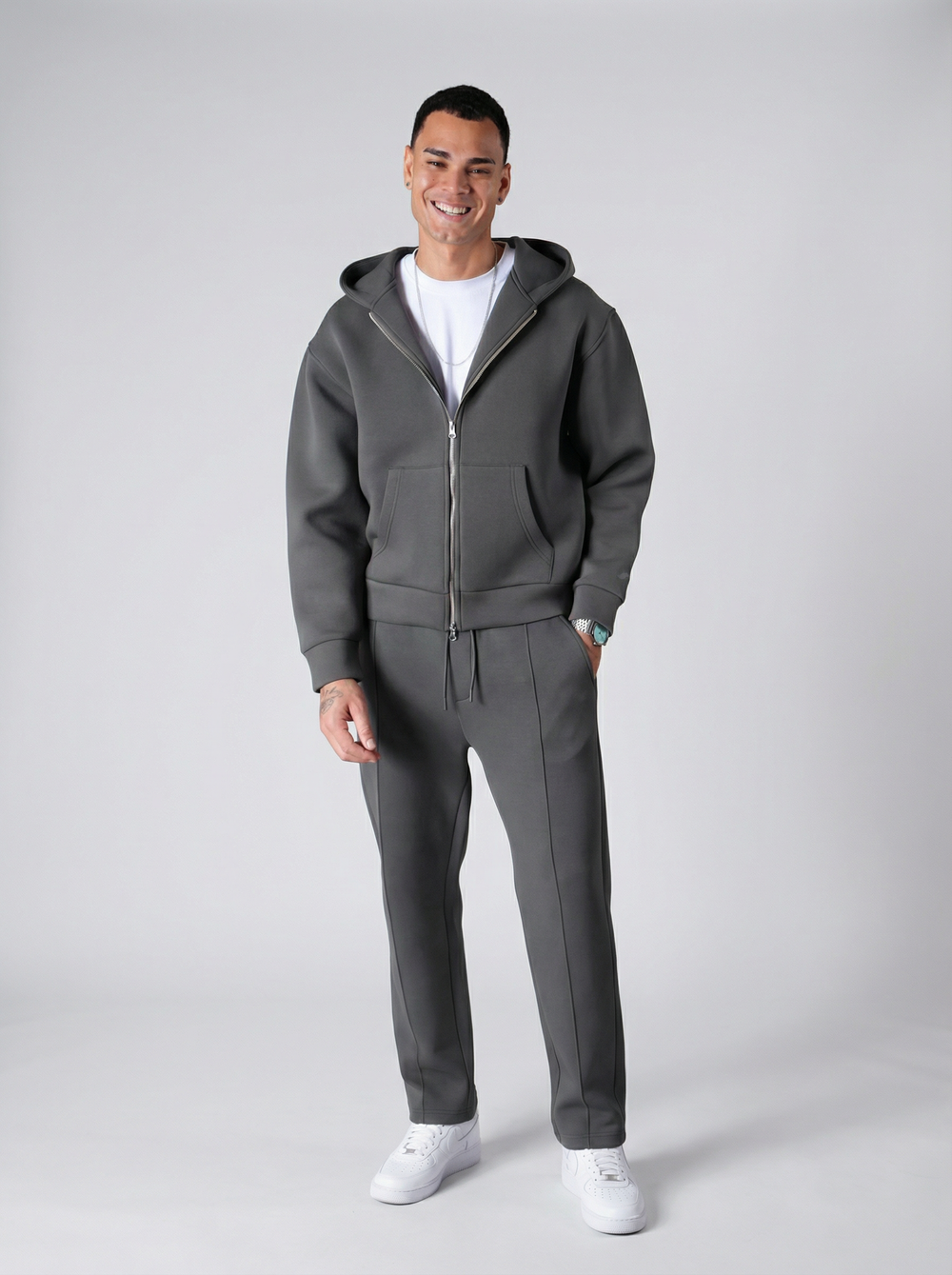 Ensemble chill Zippé - Anthracite