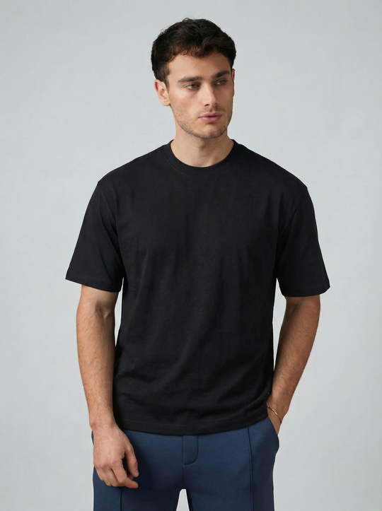 T-Shirt Homme Premium Coupe Moderne - Noir