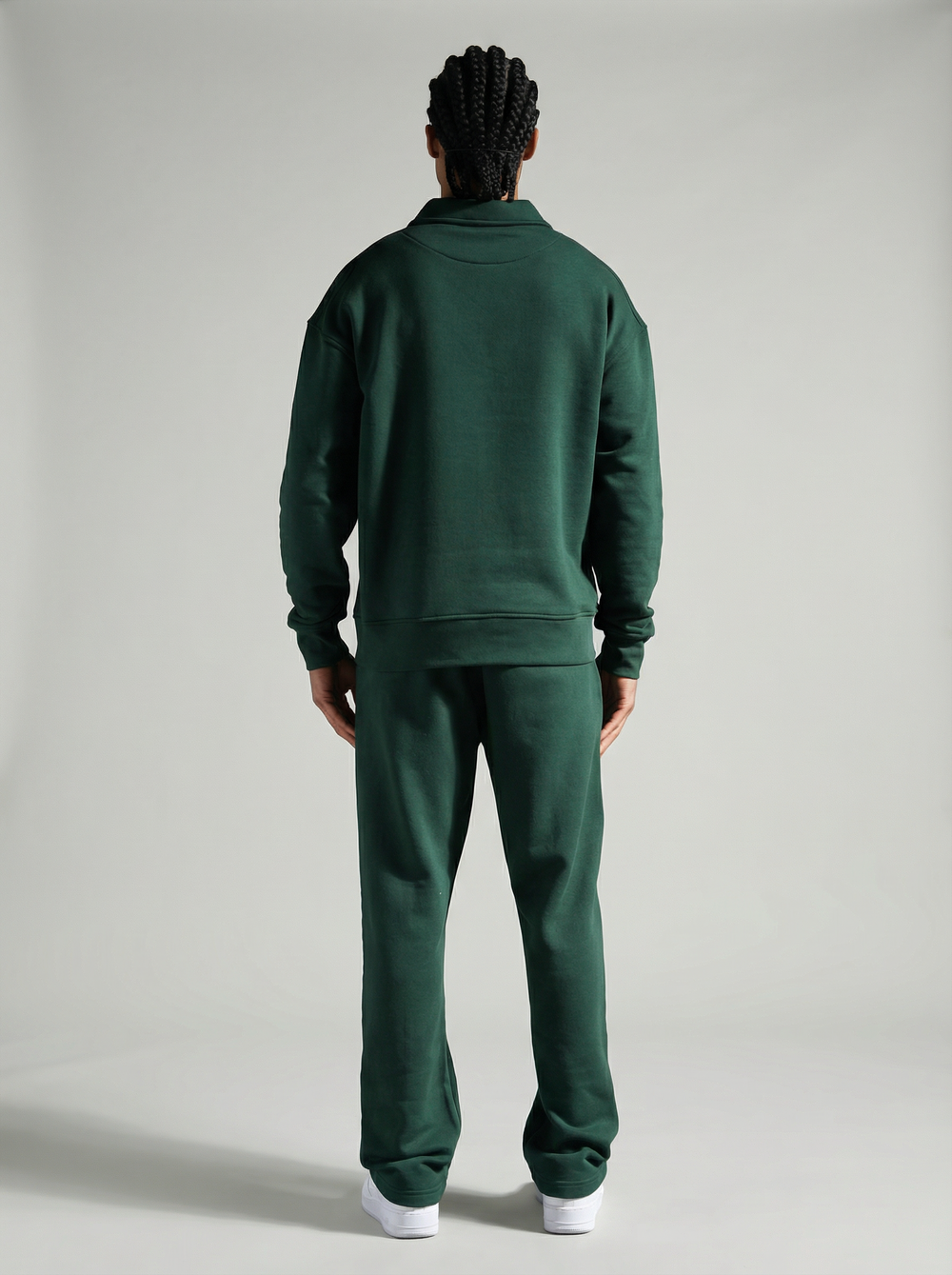 Ensemble Survêtement Homme Col Zippé - Vert