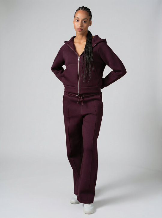 Ensemble chill Zippé Femme - Bordeau