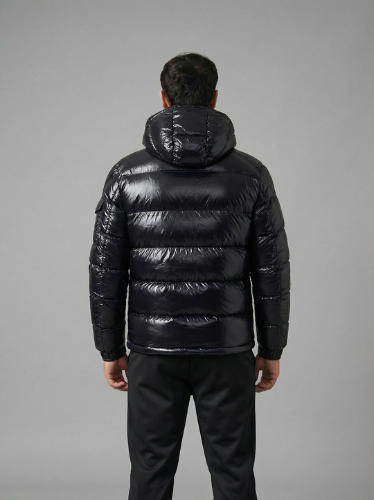 Doudoune Homme ALPHA Noire Brillante