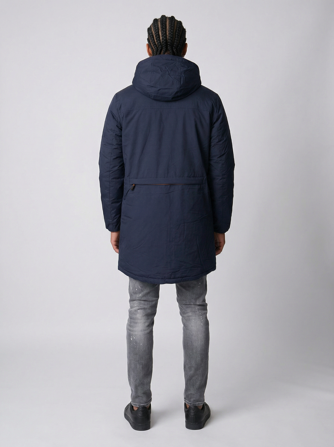 Doudoune Longue Coupe Vent & Ultra Chaude - Bleu Marine