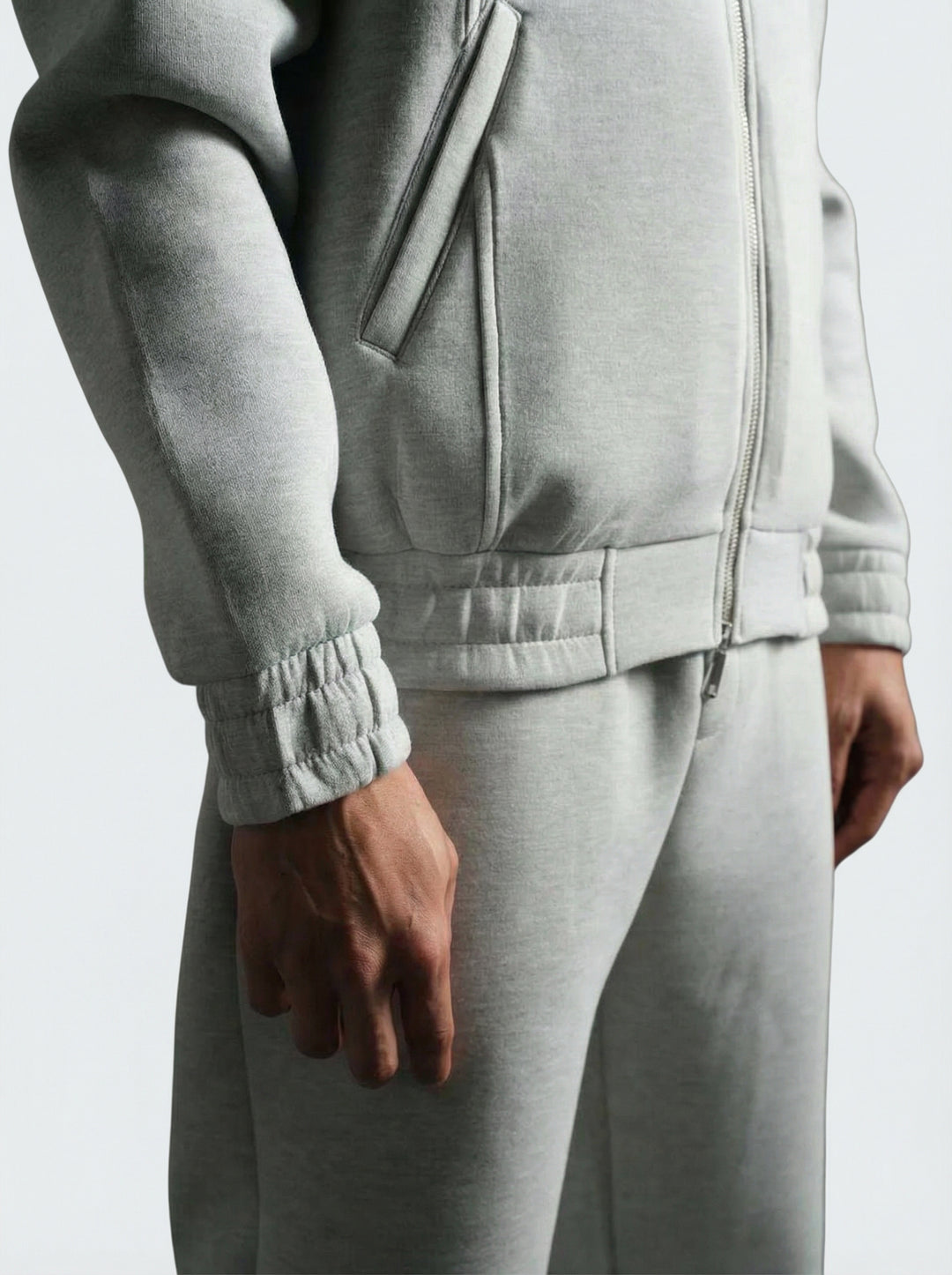 Ensemble Survêtement Homme Veste Zippée et Pantalon - GRIS
