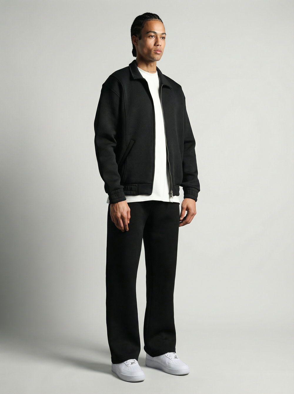 Ensemble Survêtement Homme Veste Zippée et Pantalon - NOIR
