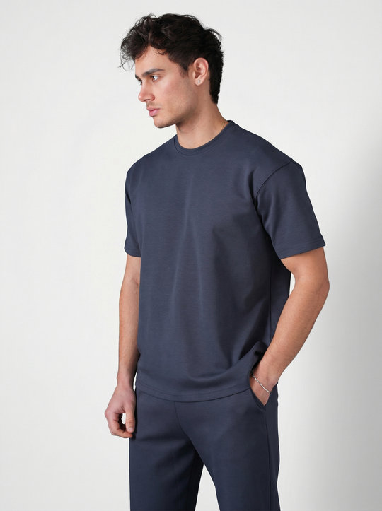 Ensemble Homme Premium T-Shirt & Pantalon - Bleu Marine