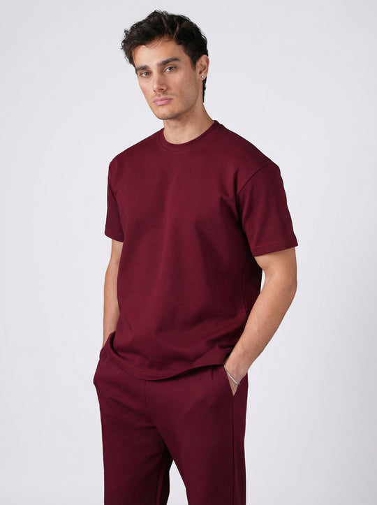 Ensemble Homme Premium T-Shirt & Pantalon - Bordeaux