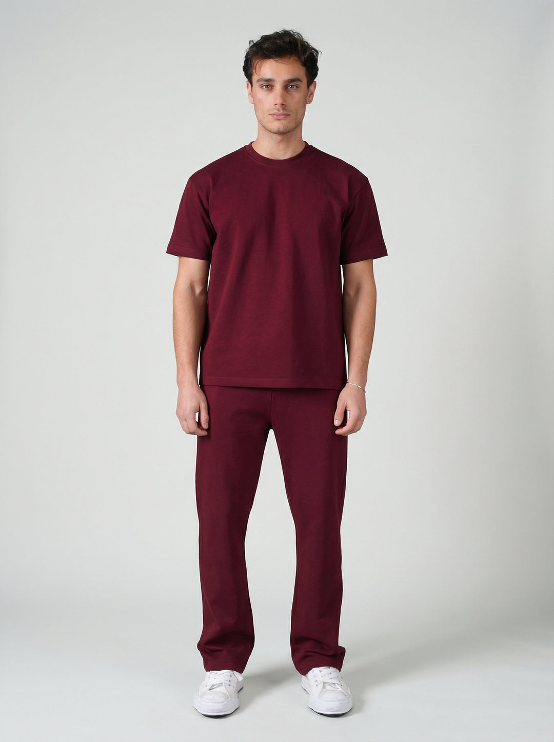 Ensemble Homme Premium T-Shirt & Pantalon - Bordeaux