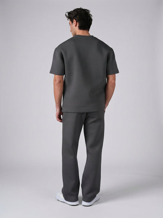 Ensemble Homme Premium T-Shirt et Pantalon Coupe Structurée - Anthracite