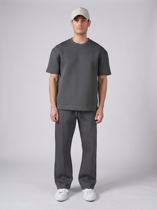 Ensemble Homme Premium T-Shirt et Pantalon Coupe Structurée - Anthracite