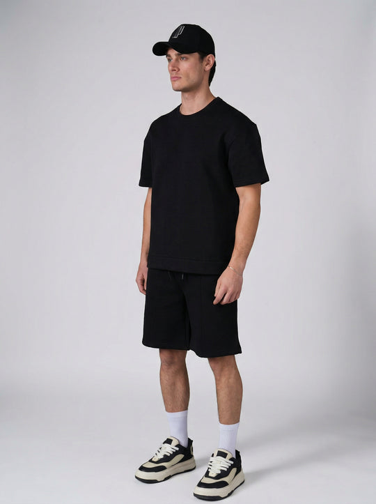 Ensemble Homme T-Shirt et Short Premium - Noir