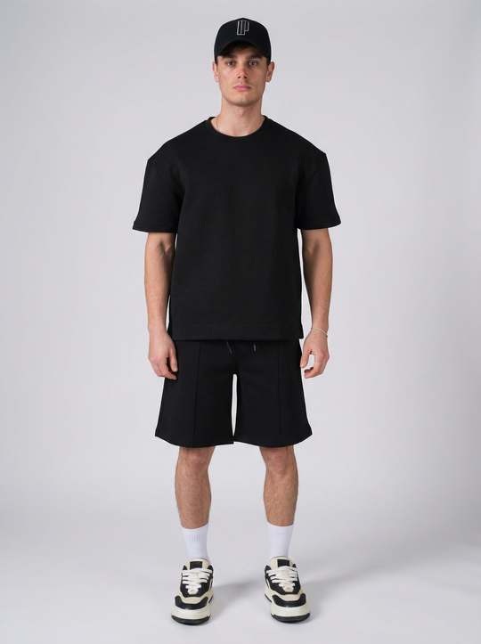 Ensemble Homme T-Shirt et Short Premium - Noir
