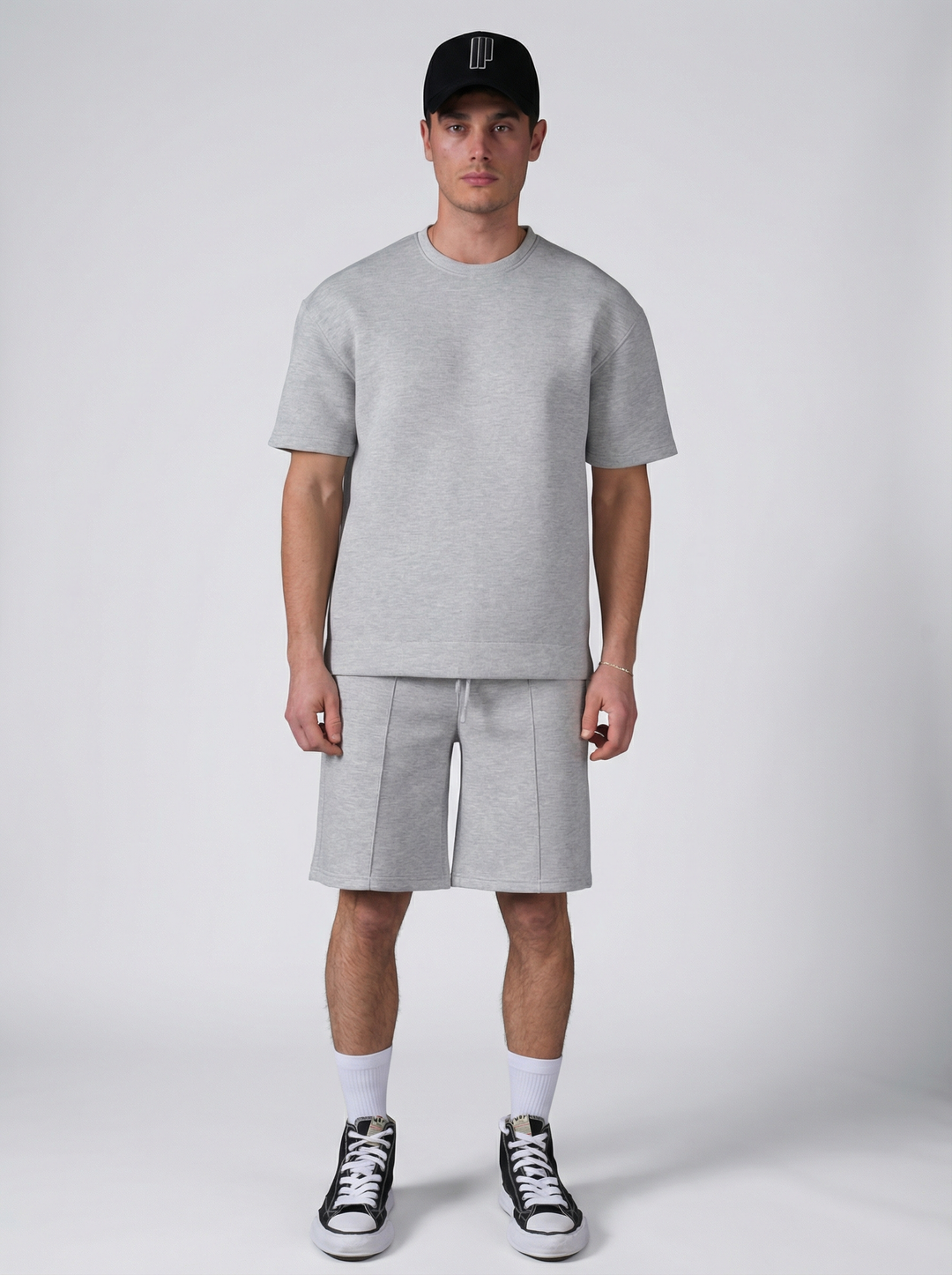 Ensemble Homme T-Shirt et Short Premium - Gris