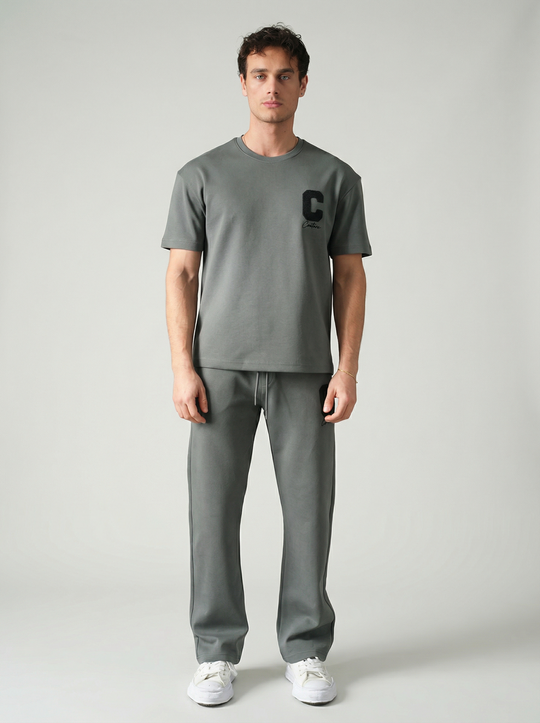 Ensemble Homme Premium T-Shirt et Pantalon C Couture - Anthracite