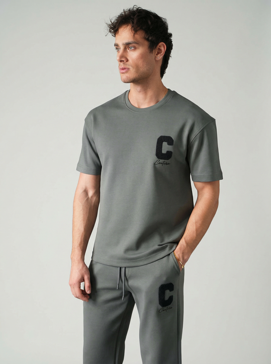 Ensemble Homme Premium T-Shirt et Pantalon C Couture - Anthracite
