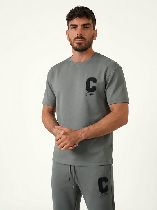 Ensemble Homme Premium T-Shirt et Pantalon C Couture - Anthracite