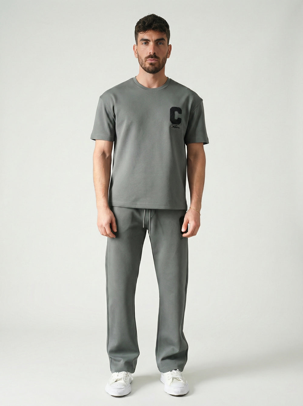Ensemble Homme Premium T-Shirt et Pantalon C Couture - Anthracite
