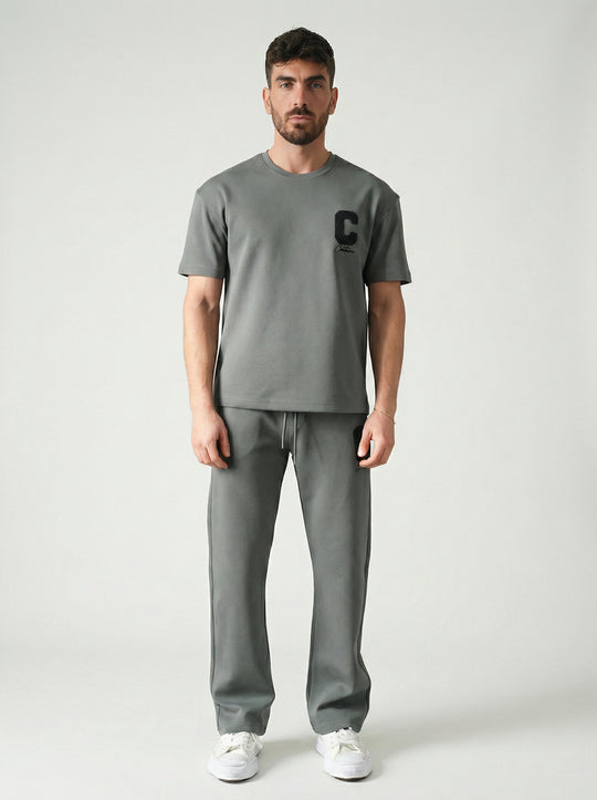 Ensemble Homme Premium T-Shirt et Pantalon C Couture - Anthracite