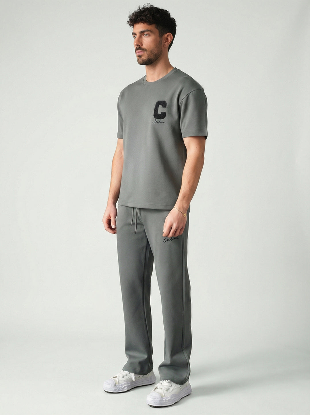 Ensemble Homme Premium T-Shirt et Pantalon C Couture - Anthracite