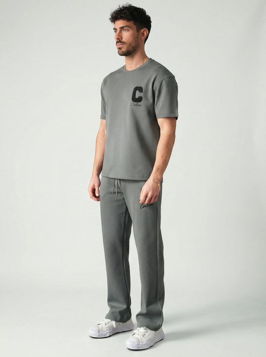 Ensemble Homme Premium T-Shirt et Pantalon C Couture - Anthracite