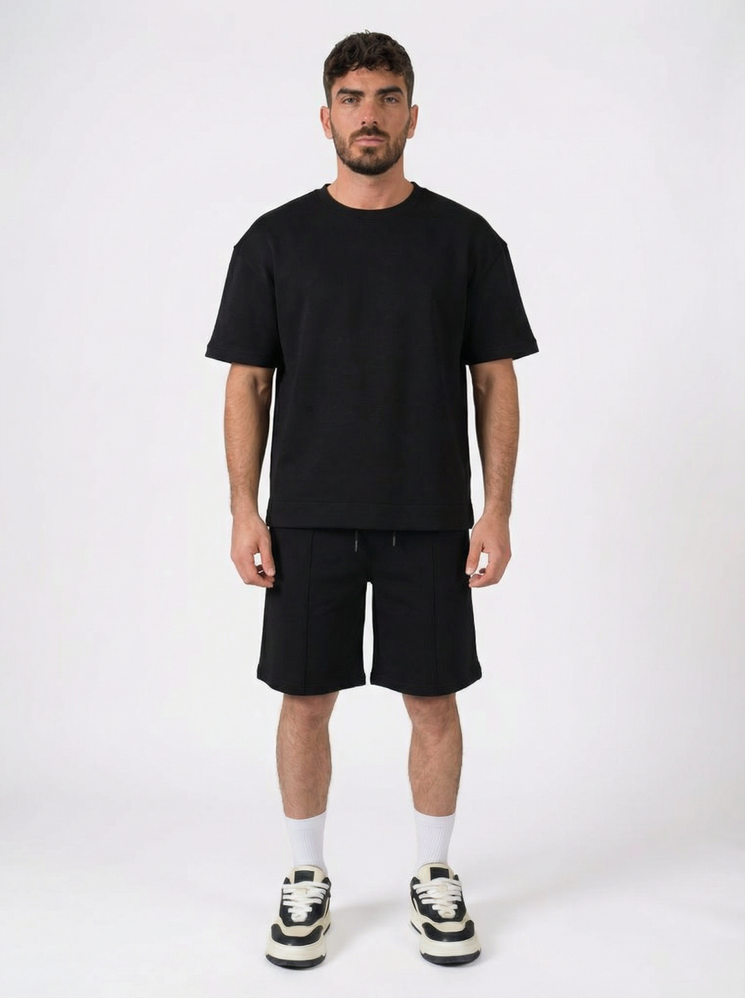 Ensemble Homme T-Shirt et Short Premium - Noir