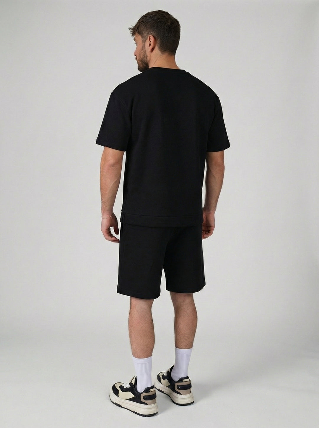 Ensemble Homme T-Shirt et Short Premium - Noir
