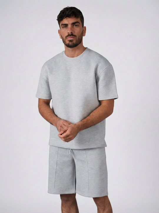 Ensemble Homme T-Shirt et Short Premium - Gris