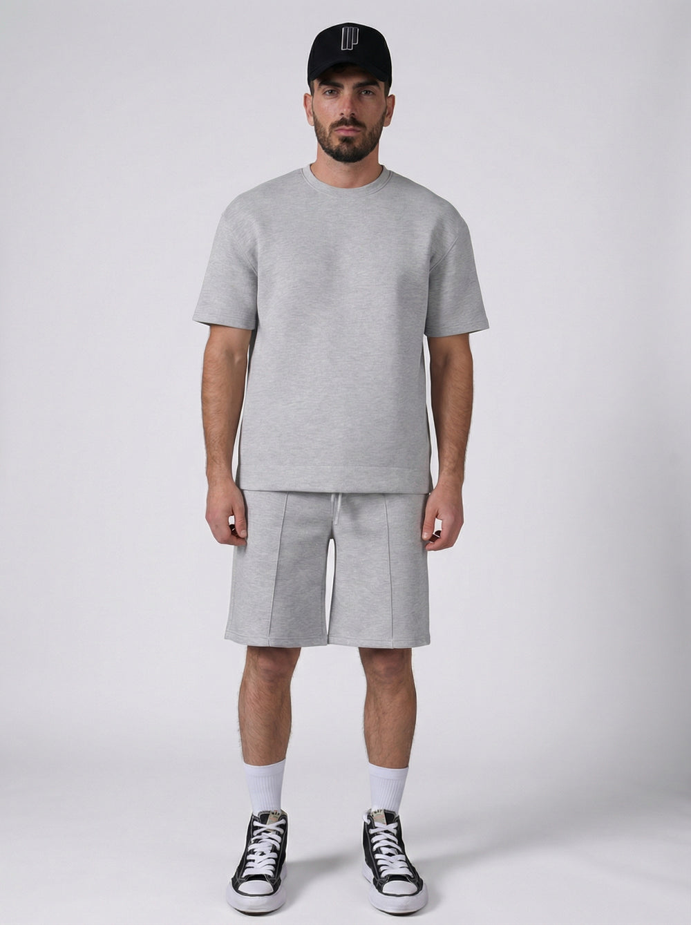 Ensemble Homme T-Shirt et Short Premium - Gris