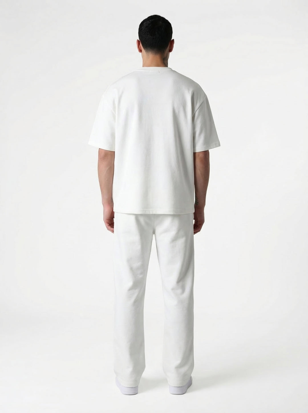 Ensemble T-shirt Jogging Patch Cœur - Blanc