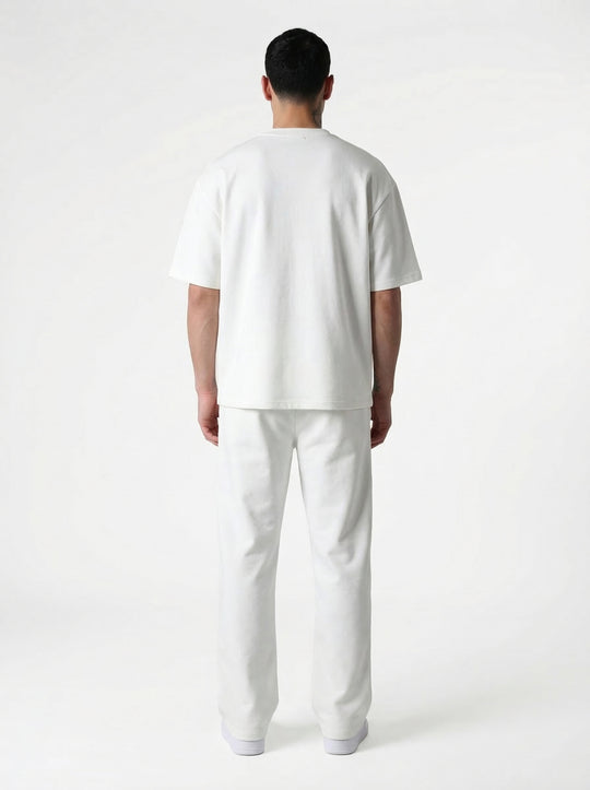 Ensemble T-shirt Jogging Patch Cœur - Blanc