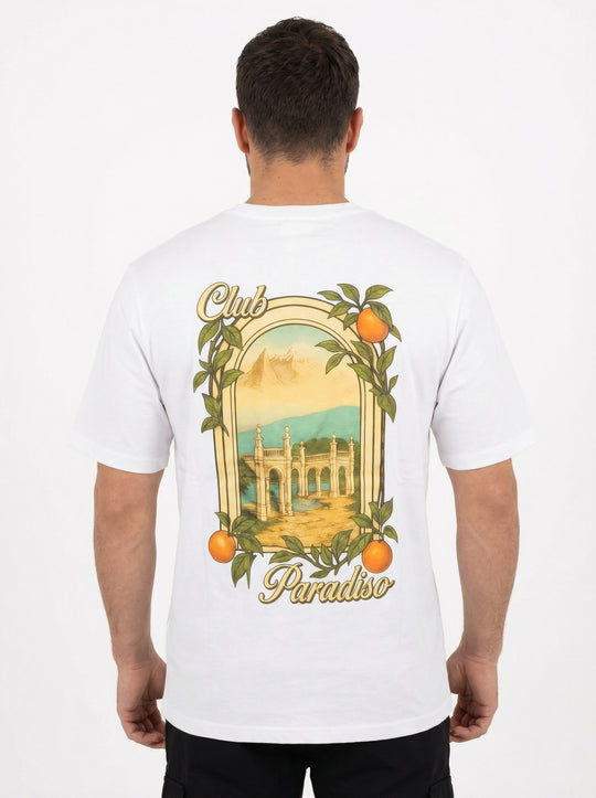 T-shirt Homme Club Paradiso – Blanc