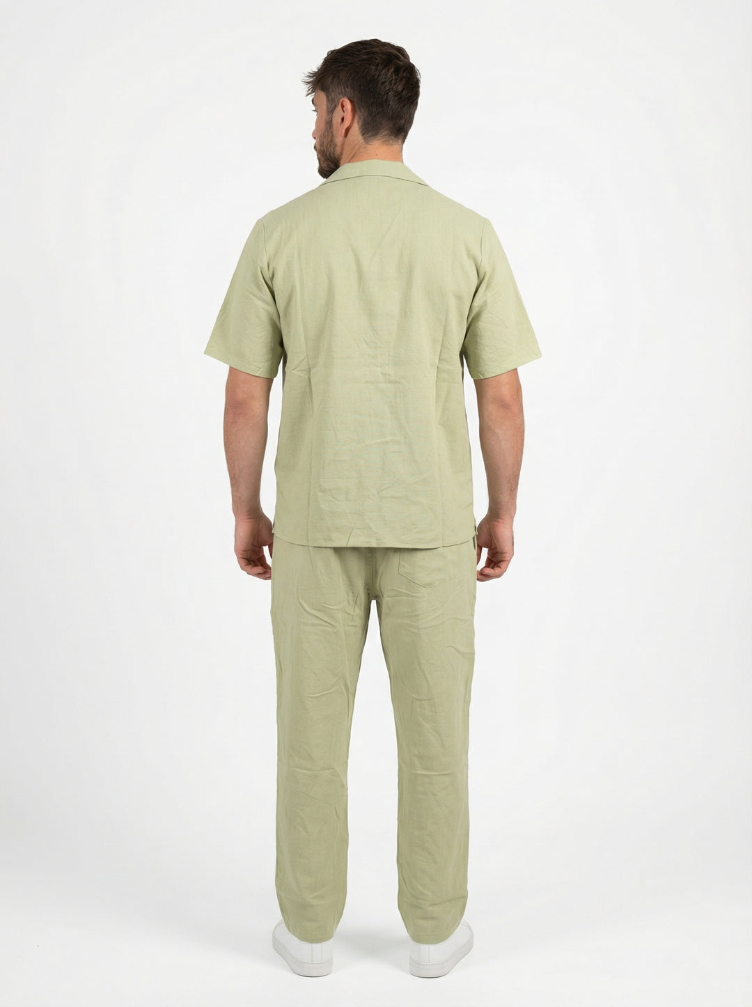 Ensemble Homme Été en Coton Chemise & Pantalon - Vert