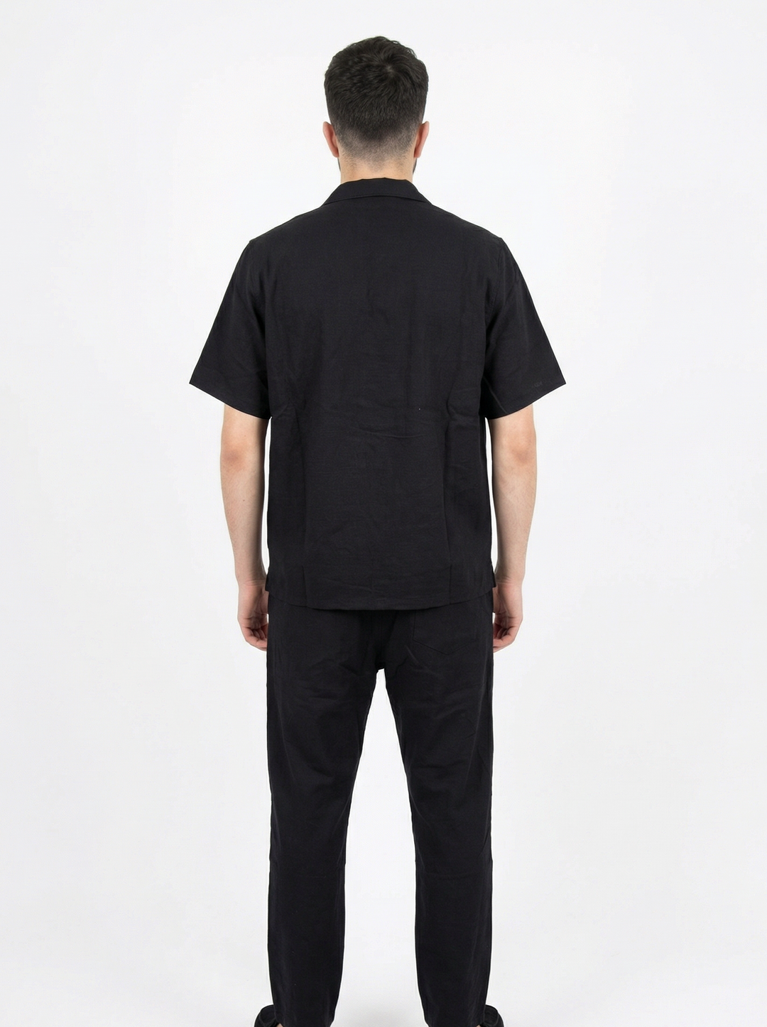 Ensemble Homme Été en Coton Chemise & Pantalon - NOIR