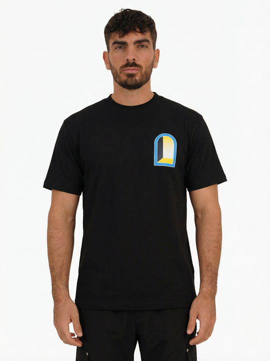 T-shirt Homme Graphique Artistique Minimaliste Streetwear - Noir