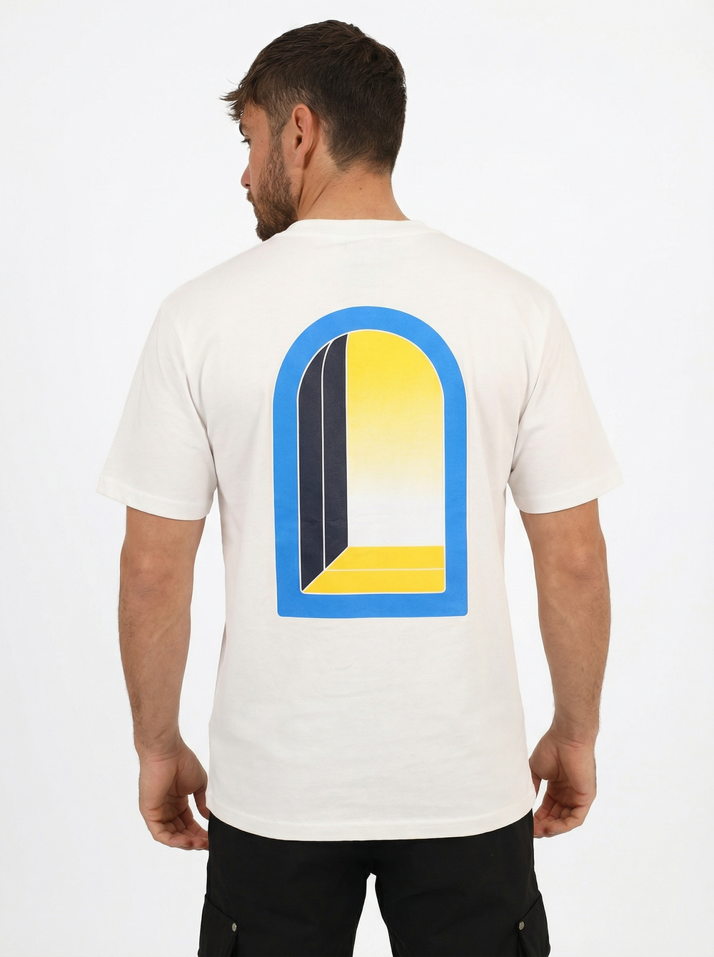 T-shirt Homme Graphique Artistique Minimaliste Streetwear - Blanc