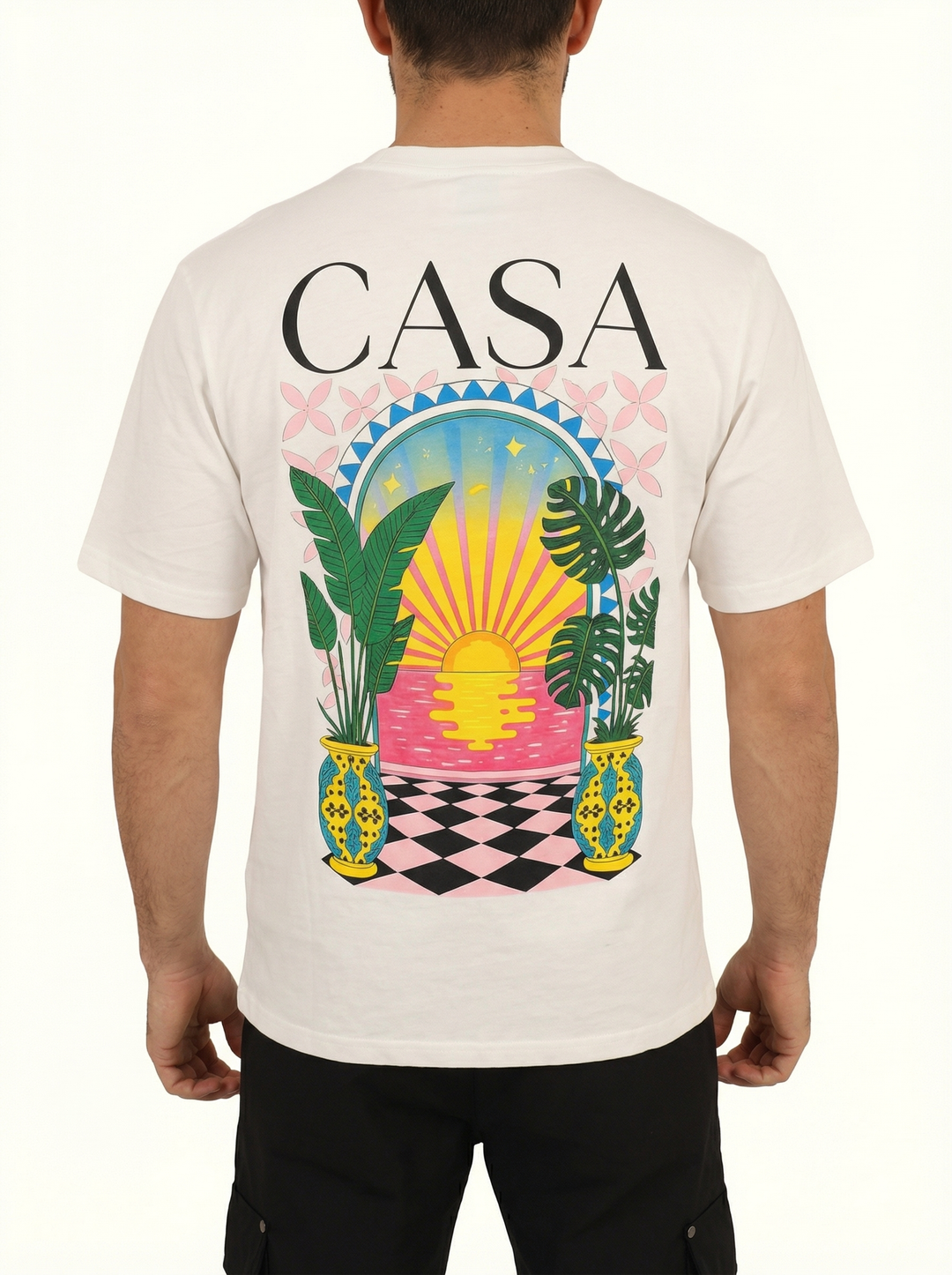 T-shirt Homme CASA Sunset - Blanc