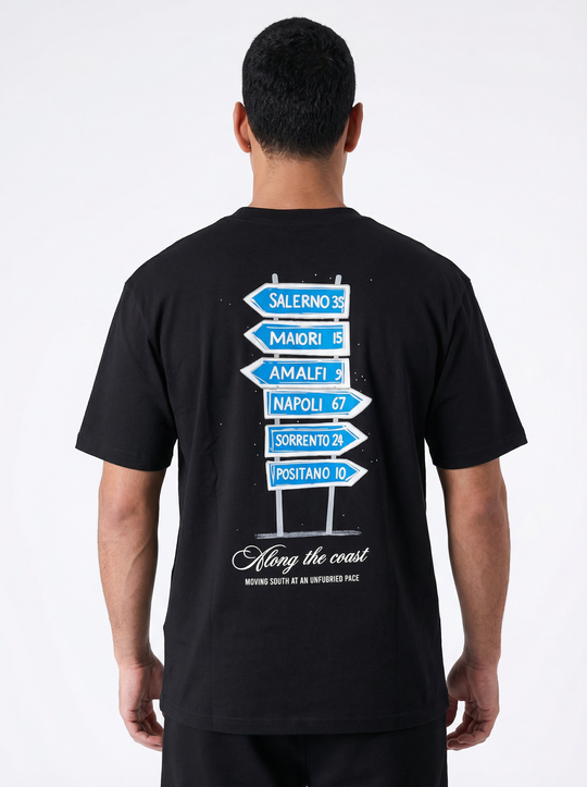 T-shirt Homme Along the Coast - Noir