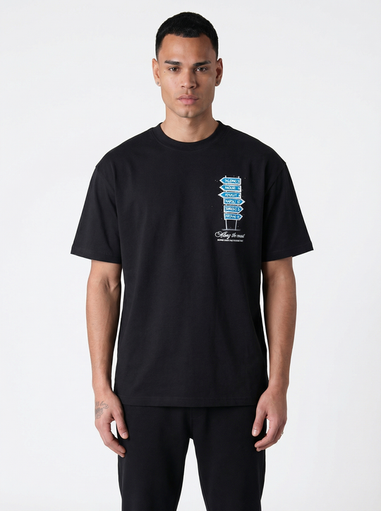T-shirt Homme Along the Coast - Noir