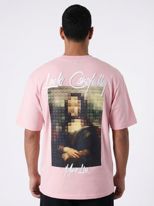 T-shirt Homme Mona Lisa - rose