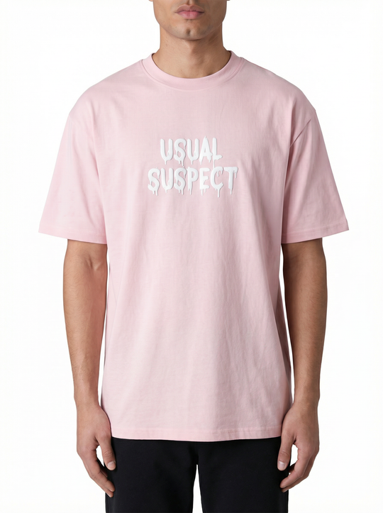 T-shirt Homme Usual Suspect - Rose