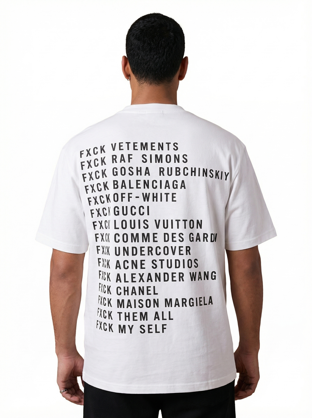 T-shirt Homme FXCK - Blanc