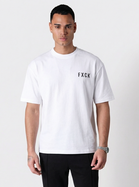 T-shirt Homme FXCK - Blanc