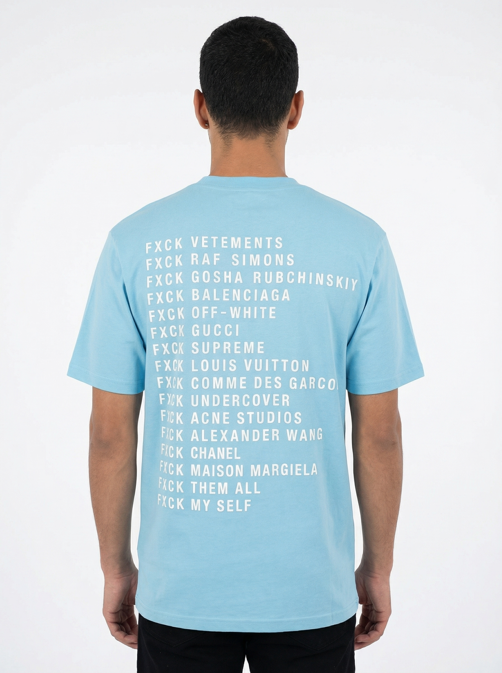 T-shirt Homme FXCK - Bleu