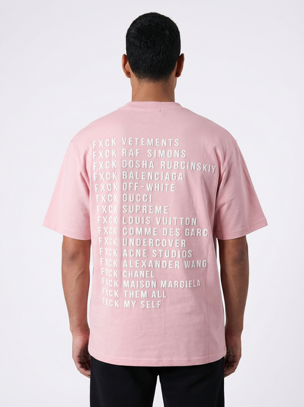 T-shirt Homme FXCK - rose