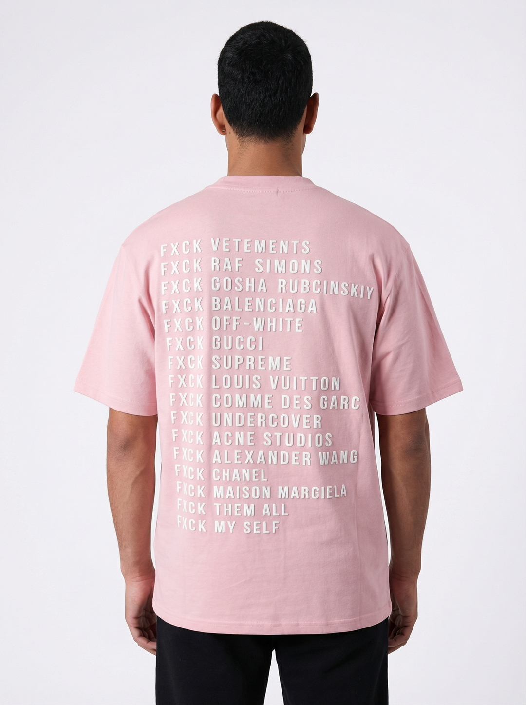 T-shirt Homme FXCK - rose