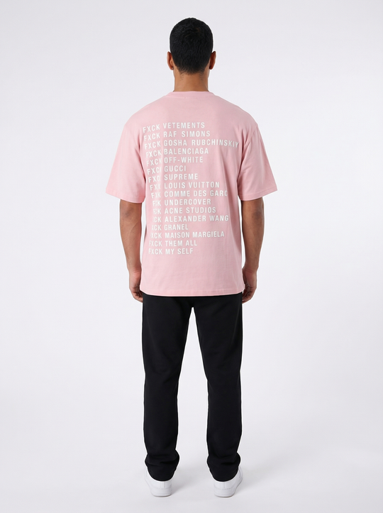 T-shirt Homme FXCK - rose