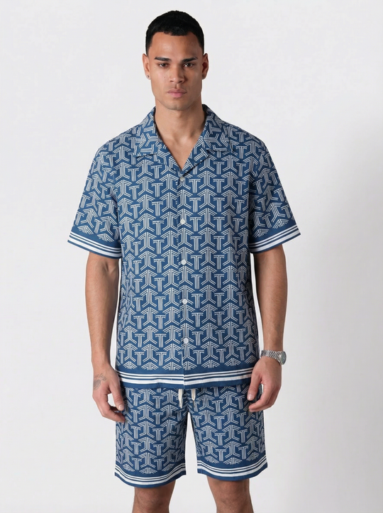Ensemble Homme Monogram Signature - bleu