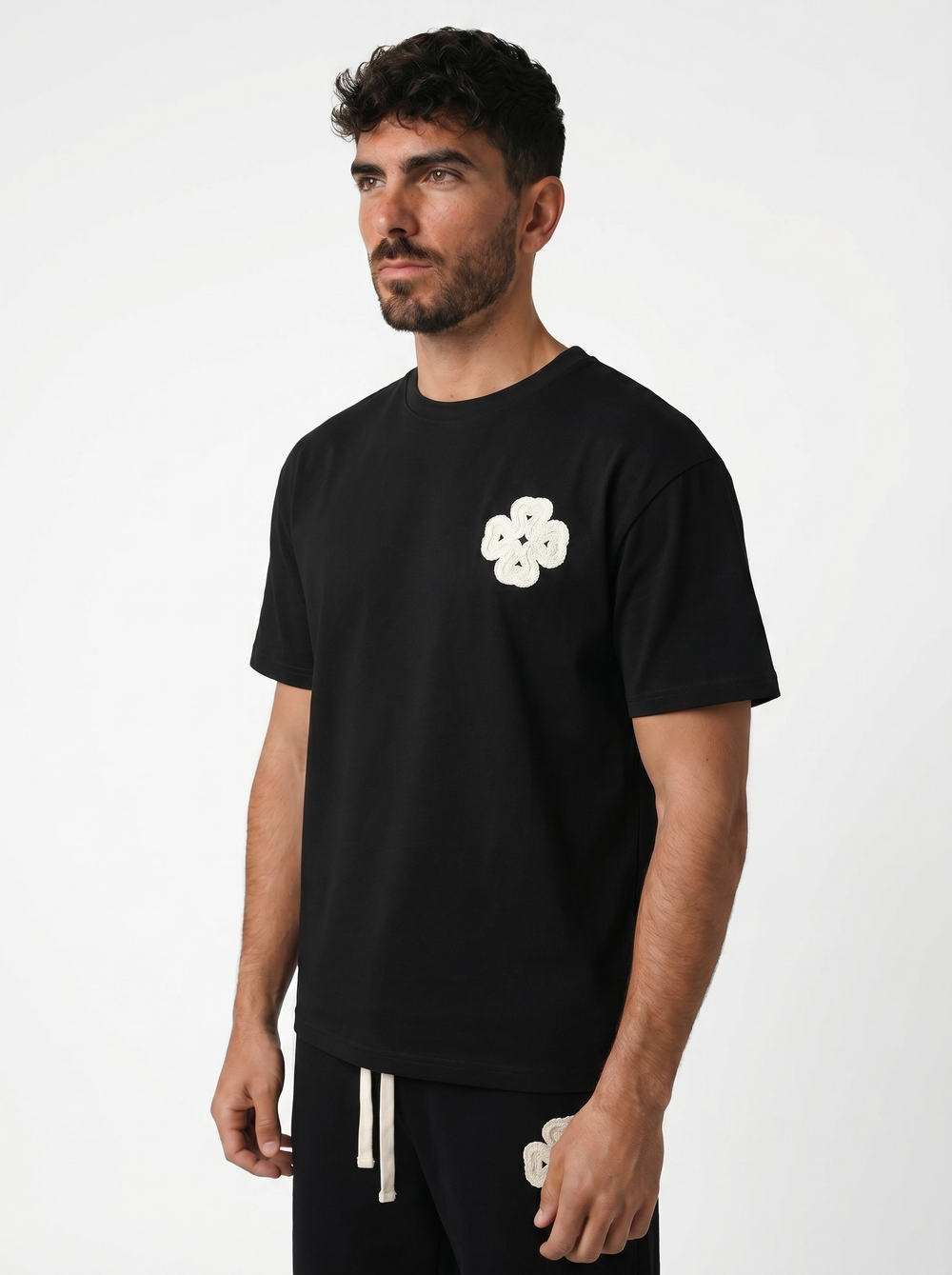 Ensemble T-shirt & Short Trèfle - Noir