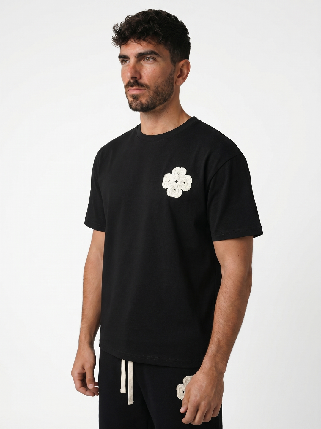 Ensemble T-shirt & Short Trèfle - Noir