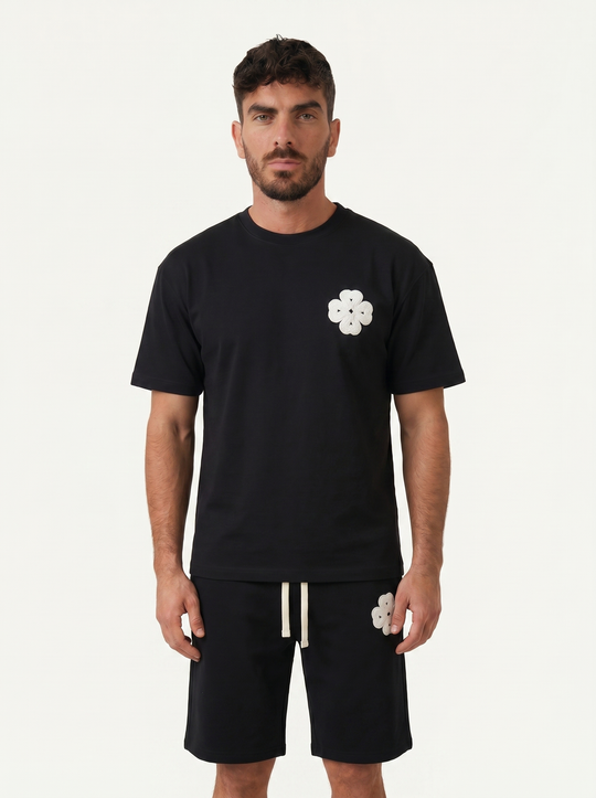 Ensemble T-shirt & Short Trèfle - Noir
