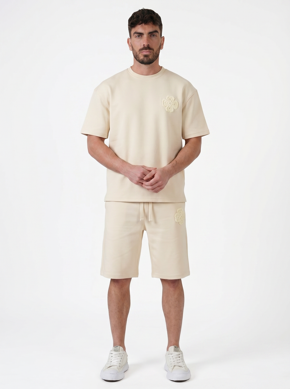 Ensemble T-shirt & Short Trèfle - Beige